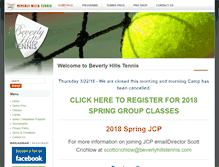 Tablet Screenshot of beverlyhillstennis.com